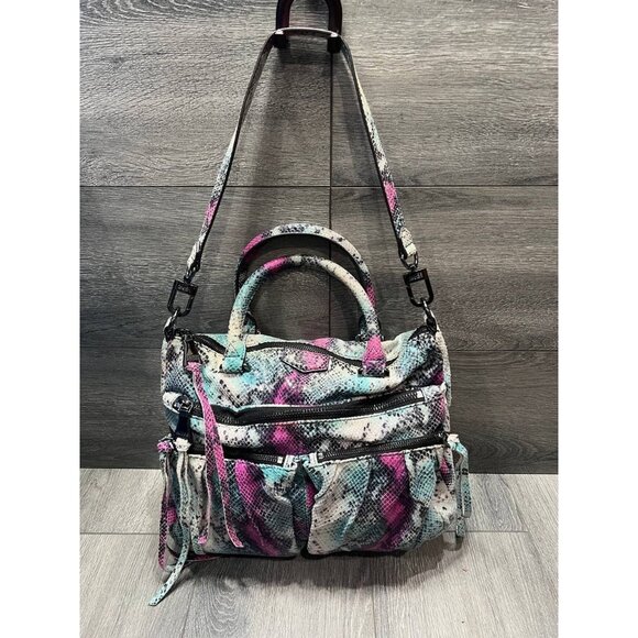 Aimee Kestenberg Blue and Purple Shoulder Bag Durable B000420